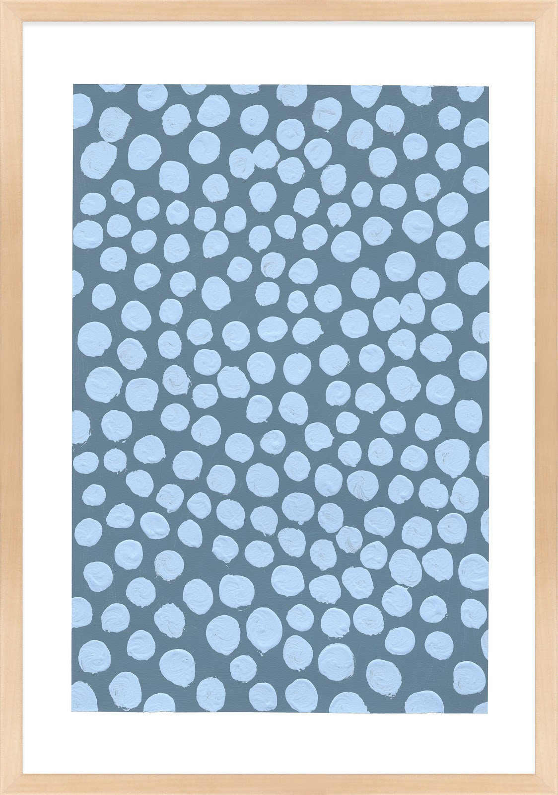 Navi "Periwinkle on Blue Gray" Painting, Brown, 30" H x 21" W x 1.25" D