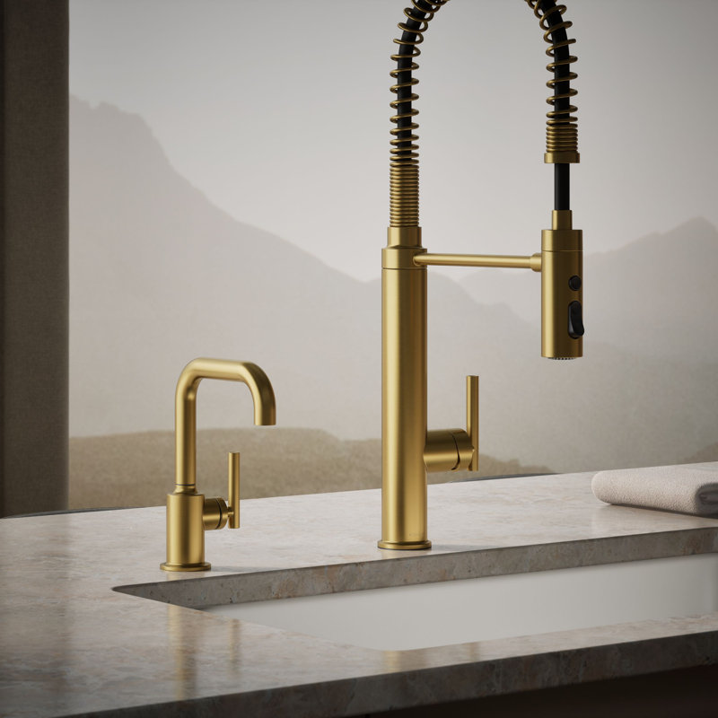 Purist Beverage Faucet, Vibrant Brushed Moderne Brass