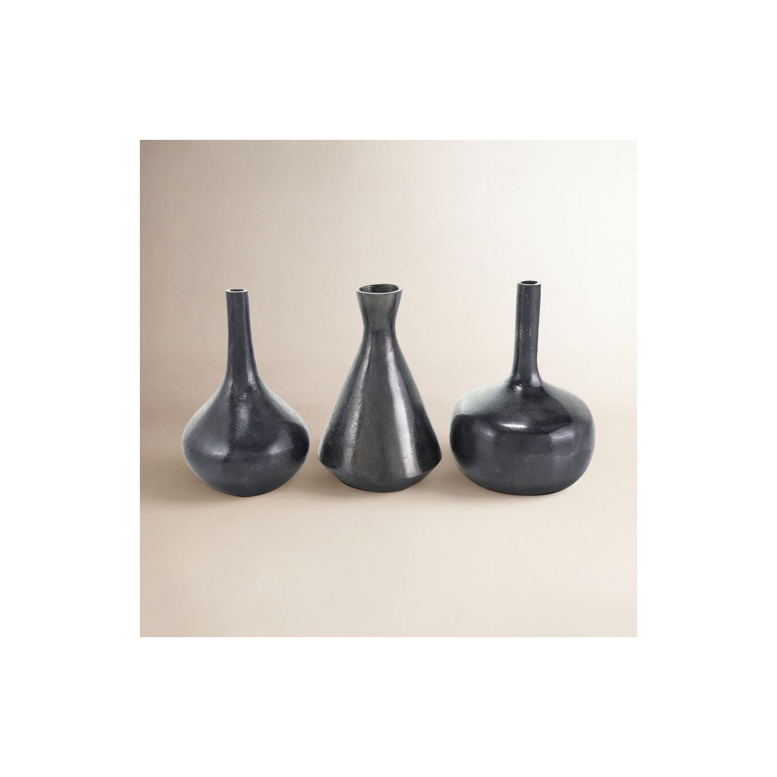 Earthenware Table Vase, Black