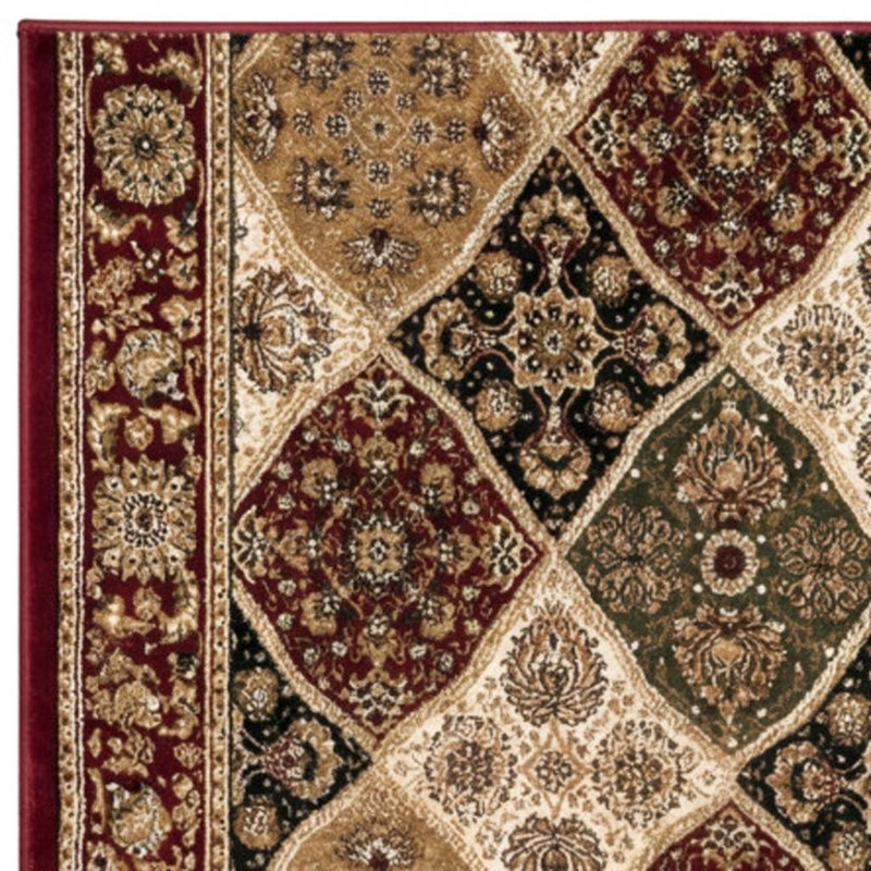 Tapis marocain rouge et noir 11 pi