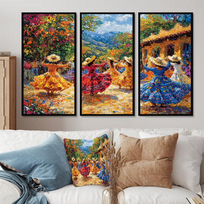 Red Fiestas And Celebrations In El Salvador I - El Salvador Wall Art Living Room Set