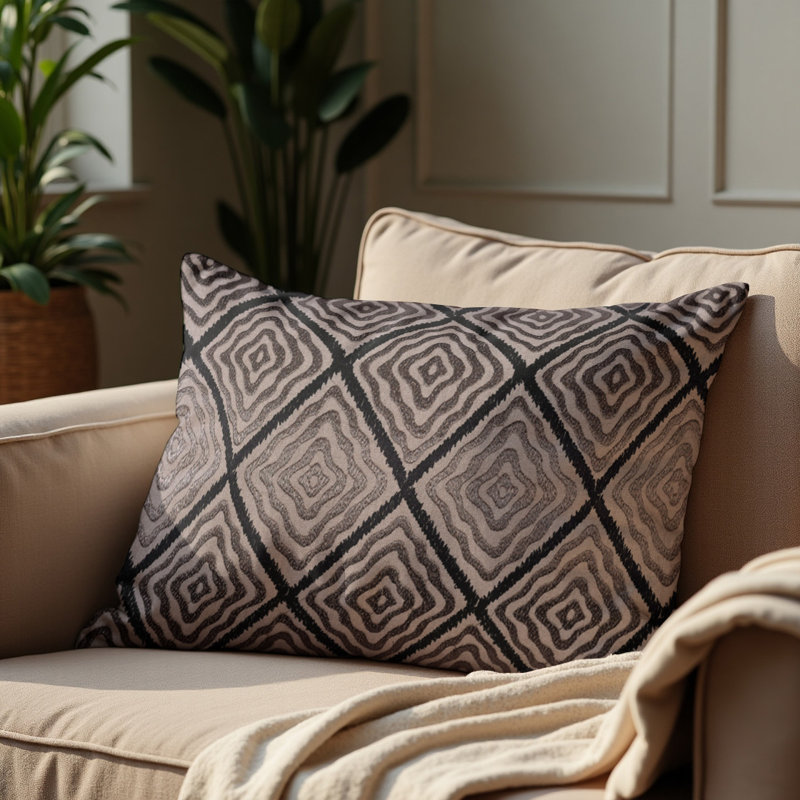 Shady Geometric Throw Pillow
