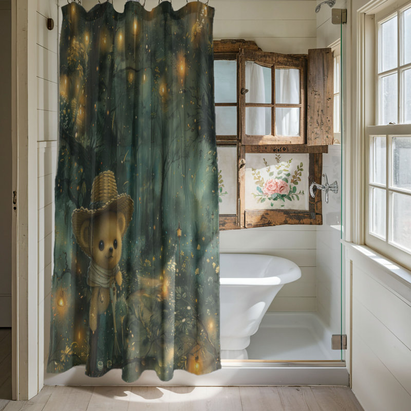 Bear Cuddles - Rideau de douche Premium, H 74 po x l 71 po