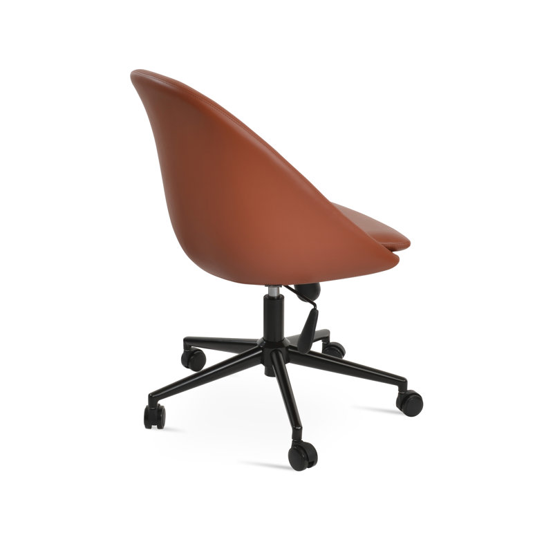 Chaise de bureau Avanos, Noir, Cannelle