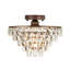 Teardrop Crystal Semi Flush Mount 