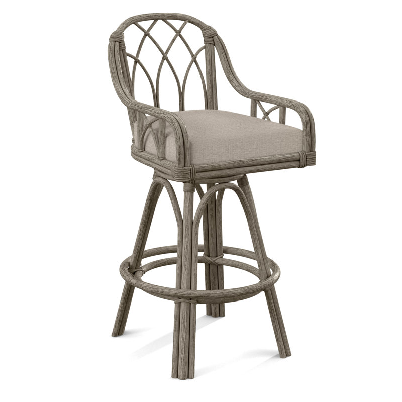 Tabouret de comptoir pivotant 24 po Edgewater, Rayures vert et bleu; 0252-54, Foyer de pierre
