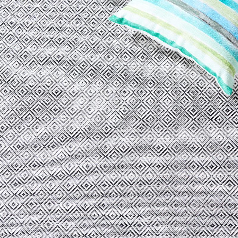 Tapis d'intérieur / extérieur à motif géométrique Varberg Performance, Rectangle 4 pi x 6 pi