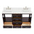 Cambridge 67'' Double Bathroom Vanity with White Quartz Top-90865181