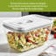 Fresh & Easy Glass Airtight Meal Prep 2.11 Qt Food Storage Container