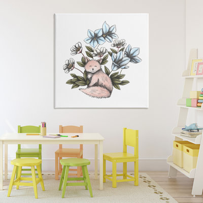 Doux renard avec toile, conception de Cecilia Battaini