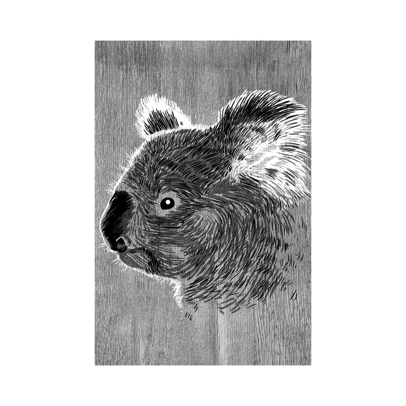 Koala Sketch 1 Piece Wrapped Canvas Painting, 45.72cm H x 30.48cm W x 1.91cm D