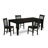 9 Piece Dining Room Furniture Set Includes a Rectangle Kitchen Table with Butterfly Leaf and 8 Dining Chairs, Black-618263062-659988366
