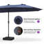 Parasol de patio 15 pieds avec double face et base-491329325