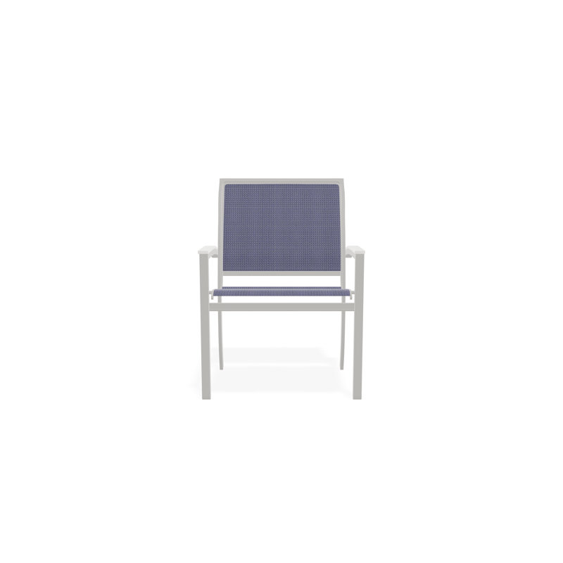 Chaise de café empilable en aluminium Bazza, Neige, Brise