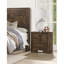 Table de chevet 1 pièce Rustic Brown Finish Brown