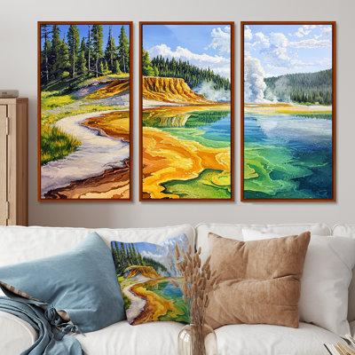 «Yellowstone Majesty Lake II - Wyoming», ensemble de reproductions d'art mural