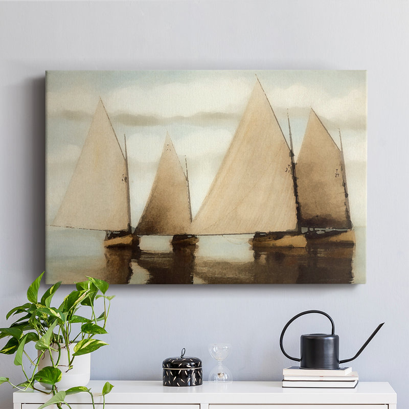Quatre voiles - Cavas enveloppés de galerie, H 24 po x l 36 po
