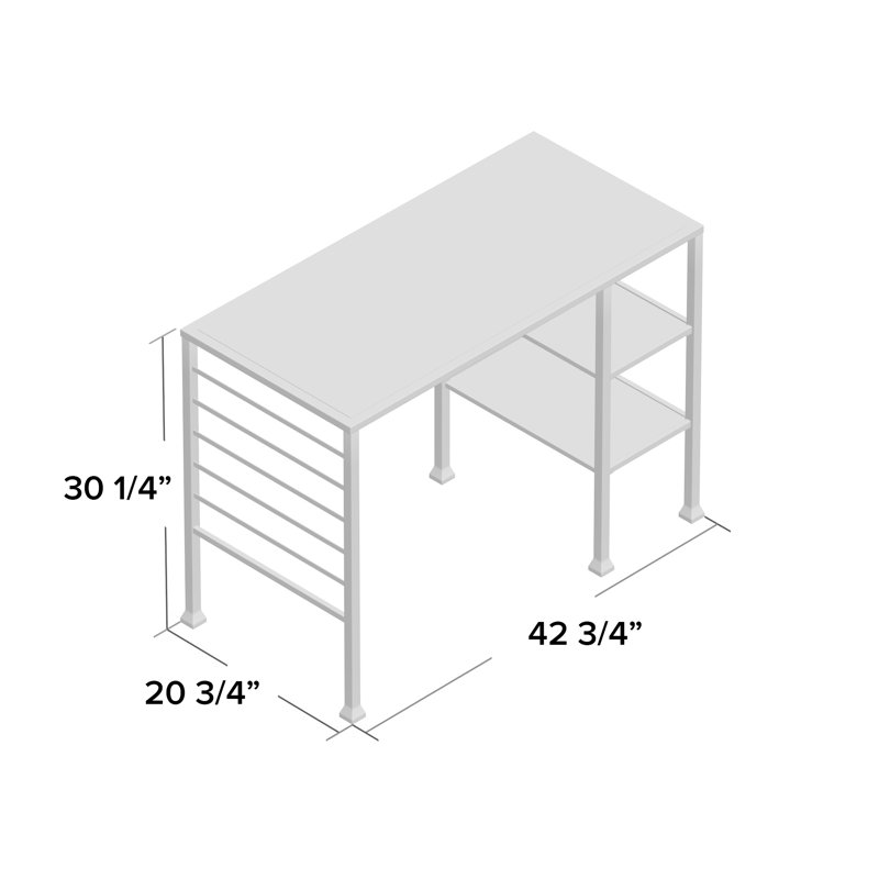 Bureau en verre Rollegem, Or doux