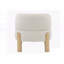 Chaise sans accoudoirs en toile de jute crème Glam