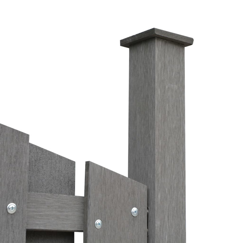 72.83cm H x 294cm W Grey Composite Fence Panels