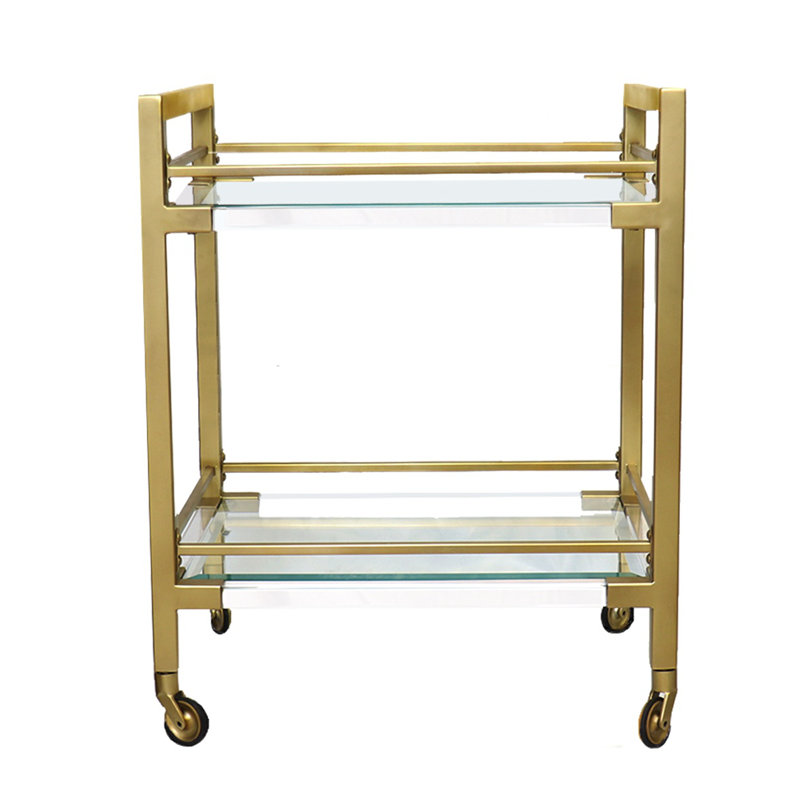 Baylor Metal Bar Cart with Wheels