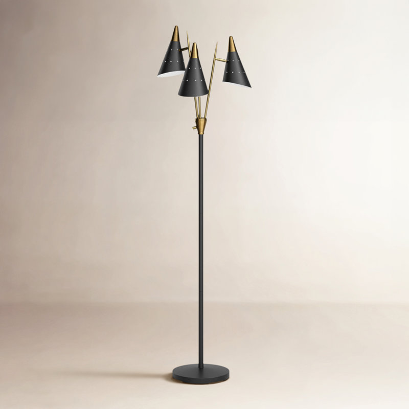 Boise 66'' Tree Floor Lamp, Black/Antique Brass