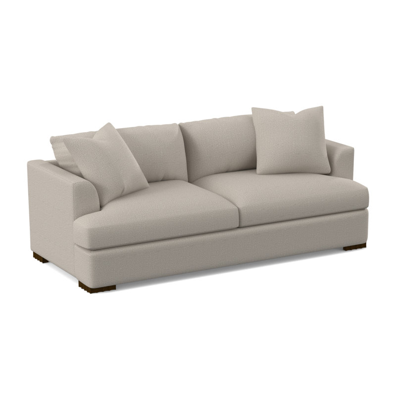 Lucia Sofa, American Walnut, Filigree Ivory 100% Polyester