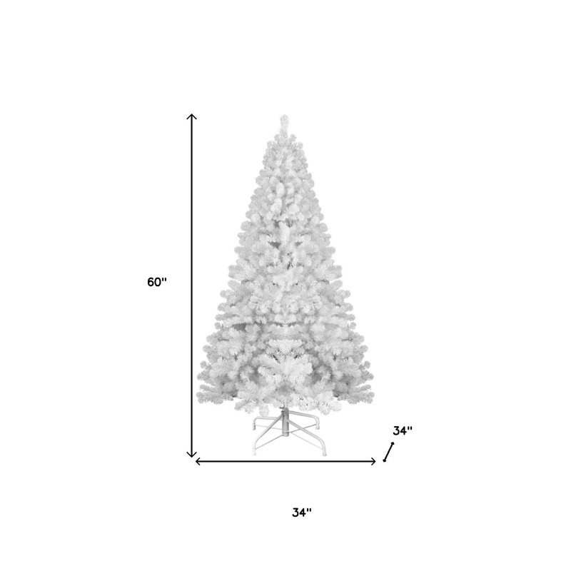 5' White Full Pine Christmas Tree