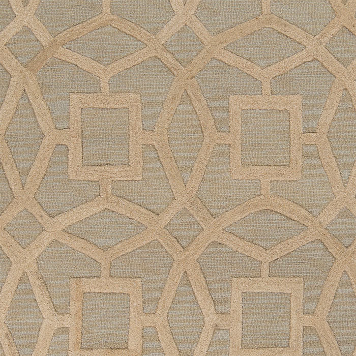 Tapis brun en laine tissé à la main Lozano