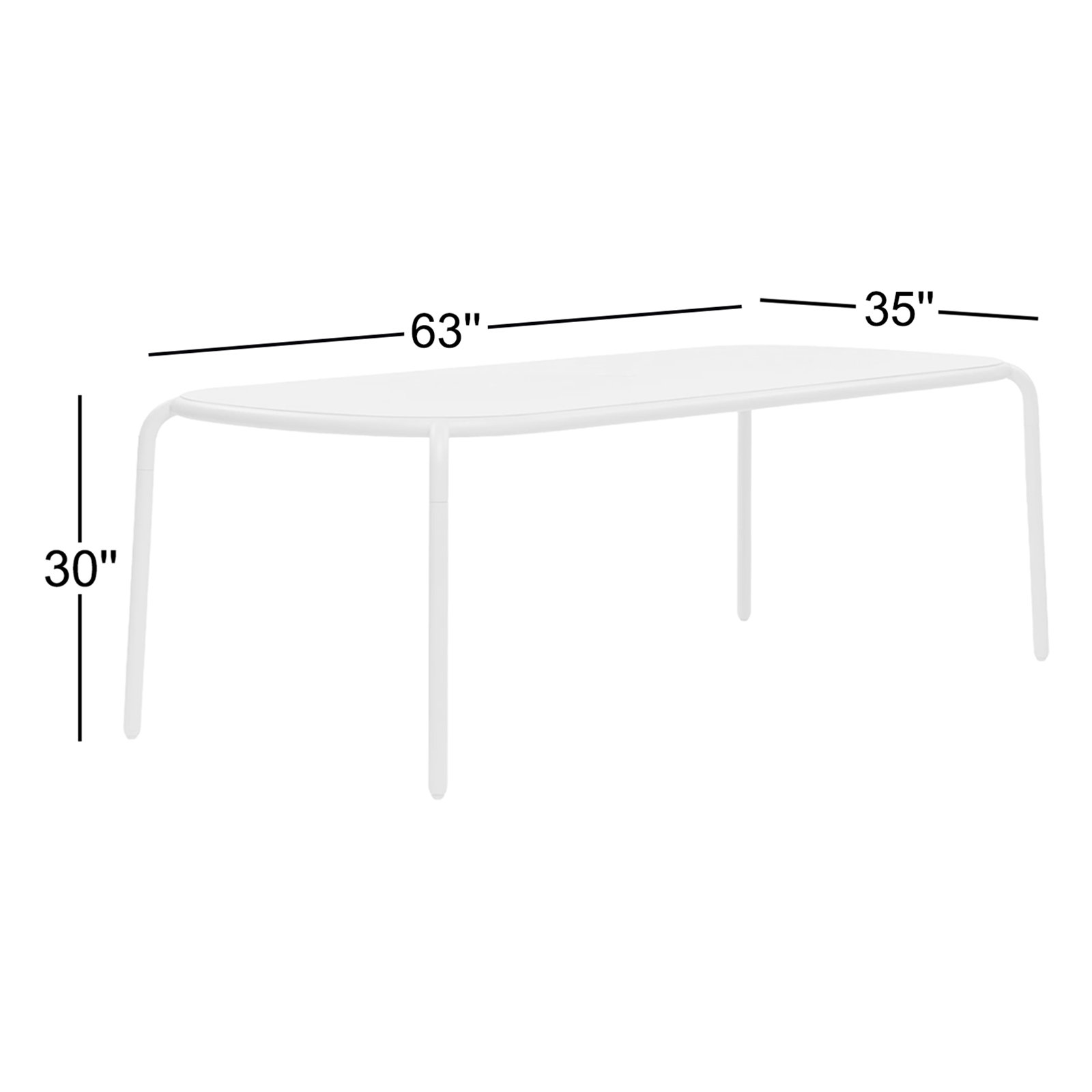 Toní 63" Patio Dining Table, Desert