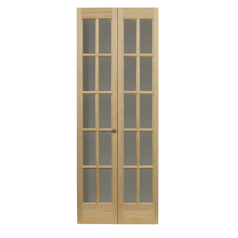 Porte pliante classique Pinecroft, 32 po x 80 po, Bois brut