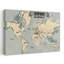 Art mural rétro, carte du monde rétro