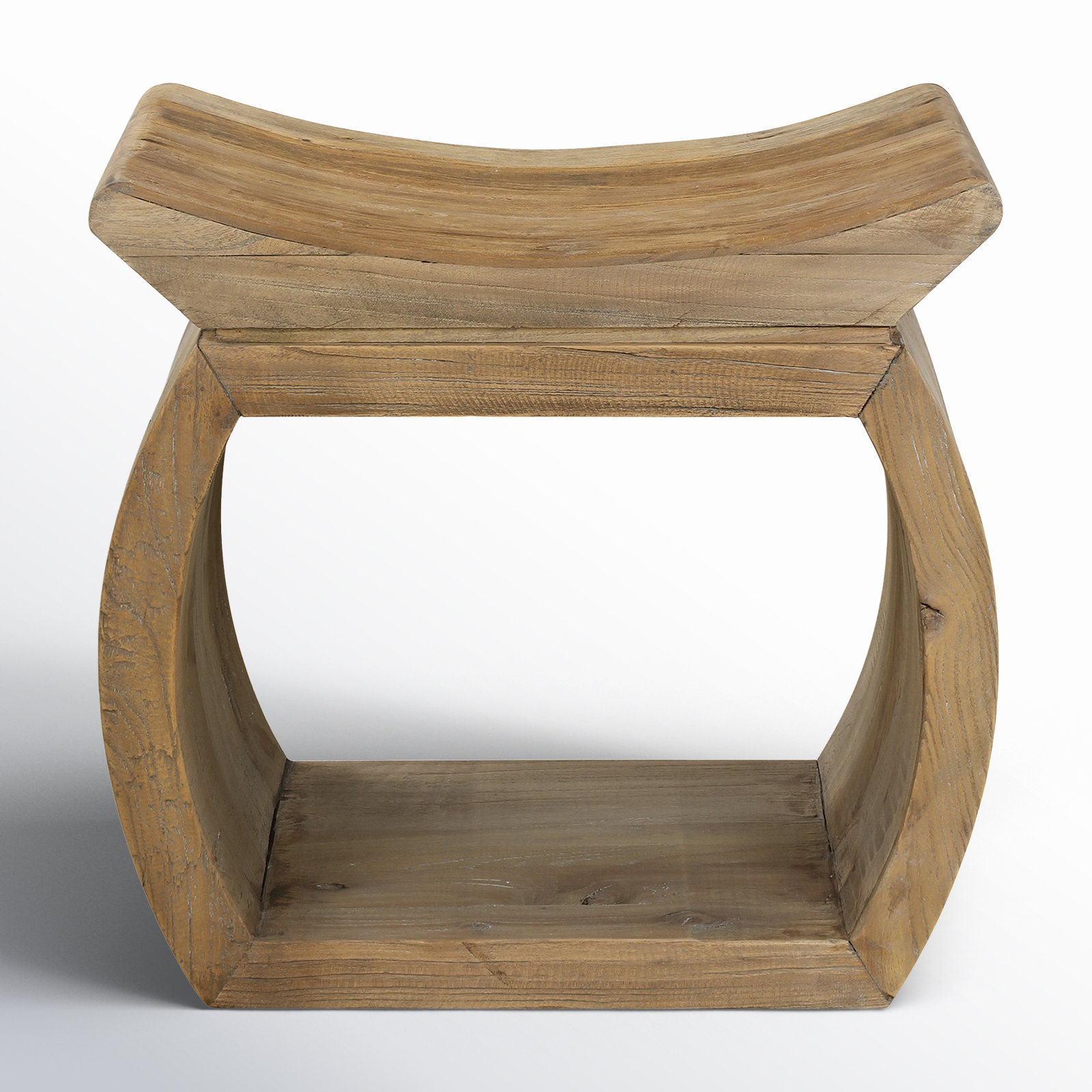 Lera Solid Wood Accent Stool, 17" H x 18" W x 14" D