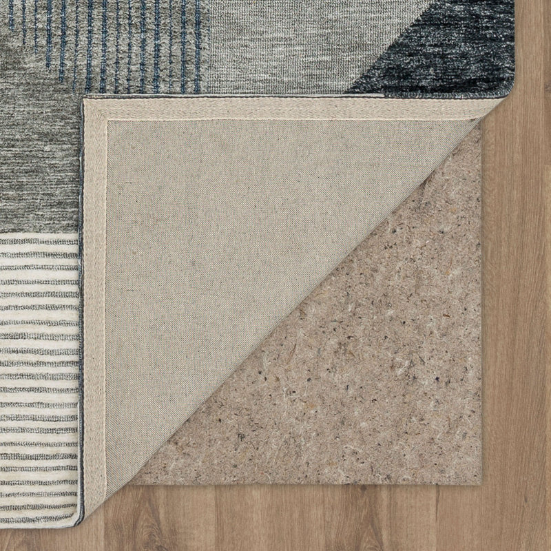 Emanuele Blue Geometric Flat Woven 8' x 10' Area Rug