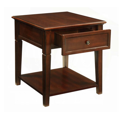 Table de bout moderne, structure en bois robuste, utilisation multi-scène