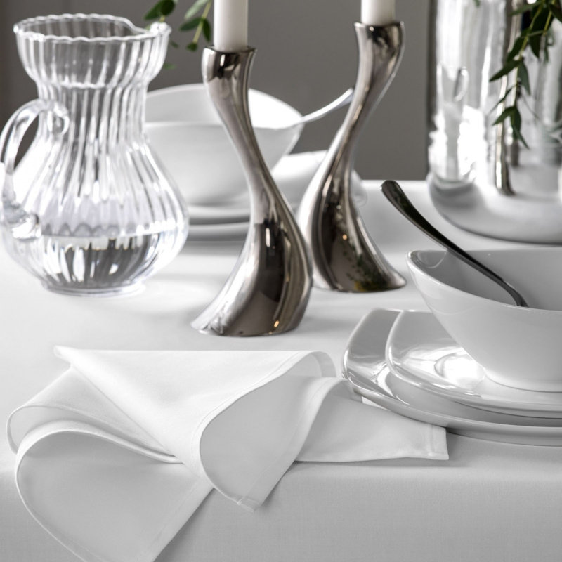 Alif Cotton Napkin, White
