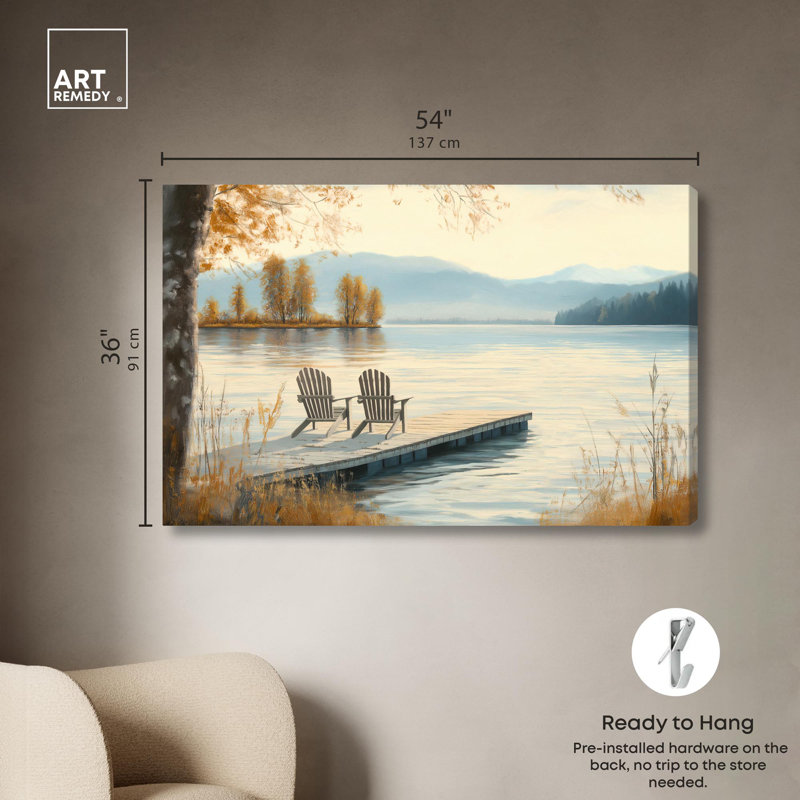 «Lake of Dreams» par Art Remedy, Toile tendue, 36" H x 54" W