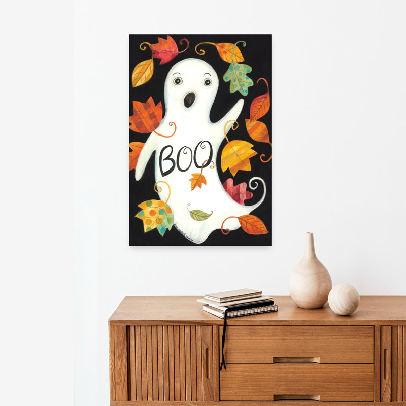 Boo, fantôme, paysage contemporain abstrait, art naturel, H 24 po x l 16 po