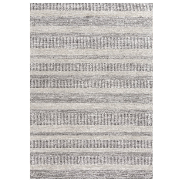 Rosecliff Heights Overlea Wool Striped Rug | Wayfair