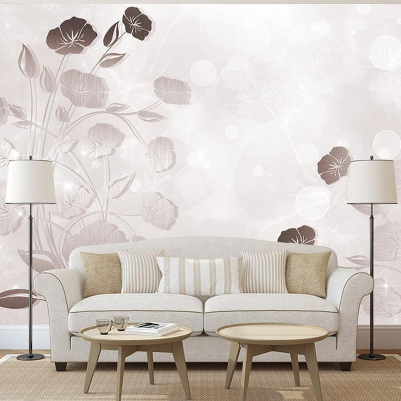 Murale douceur de fleurs, L 6,83 pi x l 9,83 pi