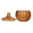 Amber Glass Pumpkin Jar with Lid
