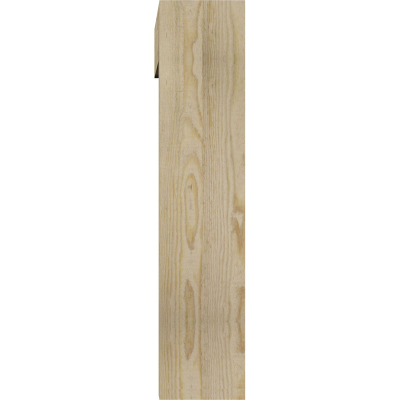 Thorton Block Bracket with Offset Brace, 6"W Douglas Fir (Rough Sawn), 28 x 28
