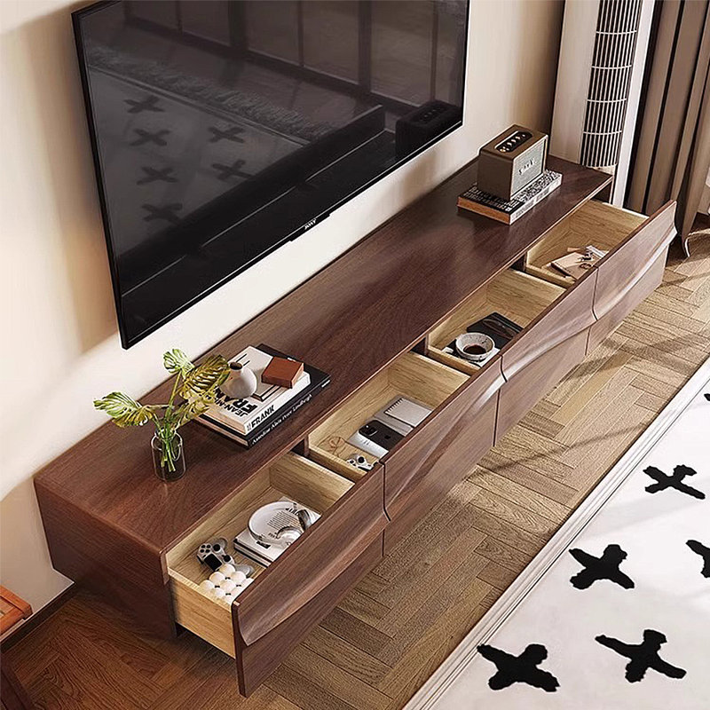 Retro simple storage coffee table TV cabinet combo
