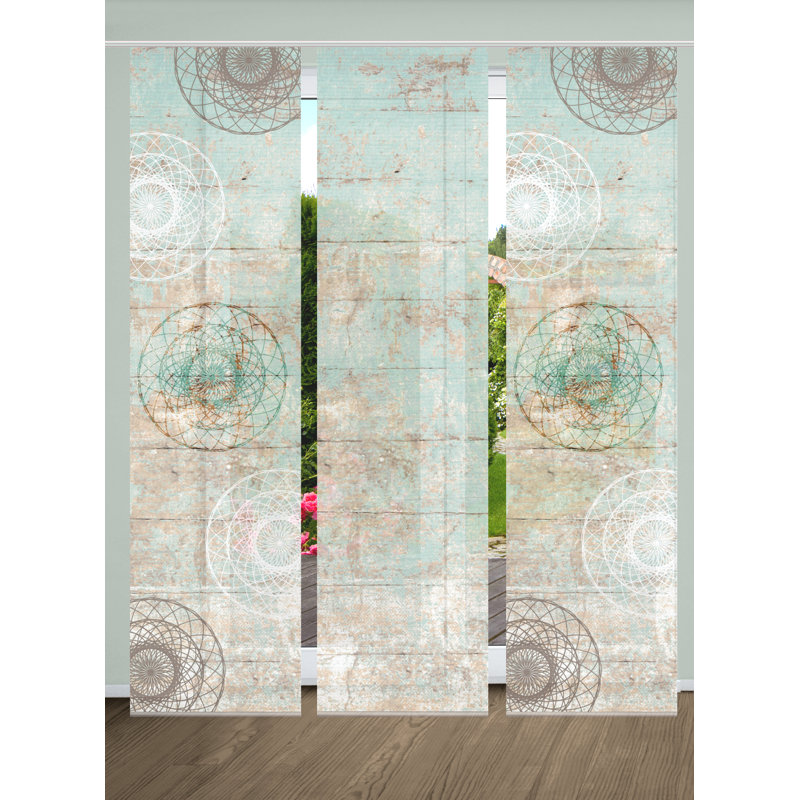 Semi Sheer Sliding Panel, Mint