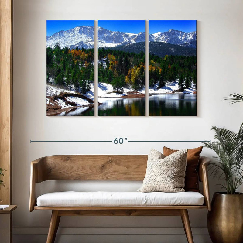 Alvord Crystal Reservoir Winter Pines, 32" H x 50" W