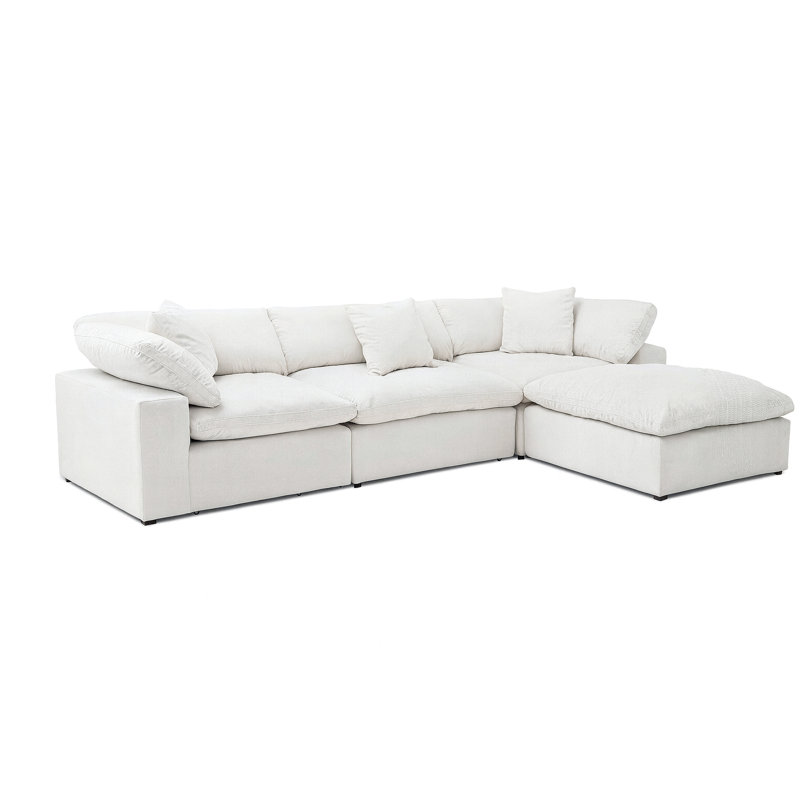 Dhevansh 4 - Piece Upholstered Chaise Sectional, Right Hand Facing