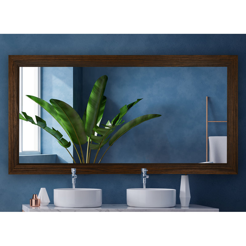 Miroir de salle de bain Dakston, 39,25 po x 49,75 po, Moka