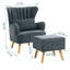Parkison Upholstered Armchair with Footstool