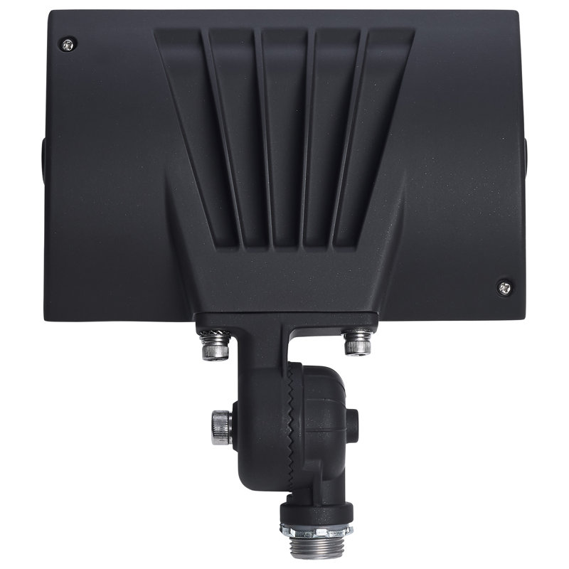 50 Watt LED DOB Tempered Glass Flood Light 4000K CCT Bronze Finish, 7.4" H x 5.97" W x 1.02" D