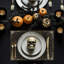 Halloween Placemats, Skull And Crossbones Disposable Cardstock Paper Table Mats For Dining, 8-Pk
